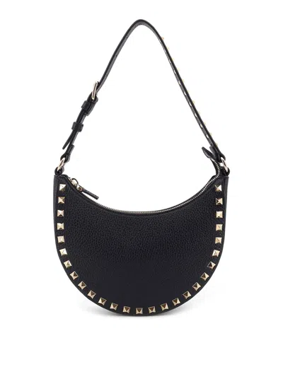 Valentino Rockstud Leather Mini Hobo Bag