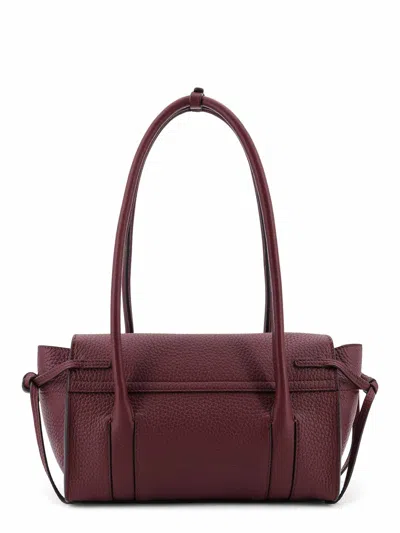 Mulberry Leather Shoulder Bag With Logo