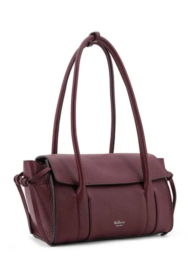 Mulberry Leather Shoulder Bag With Logo