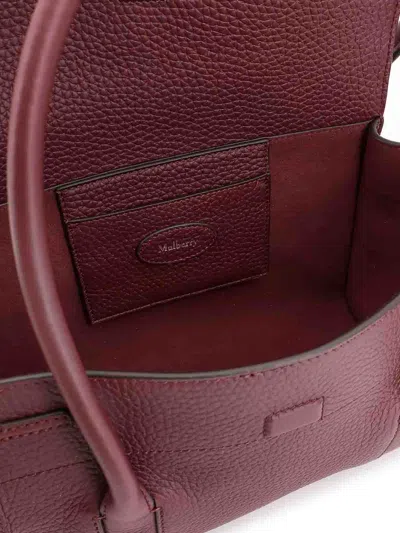 Mulberry Leather Shoulder Bag With Logo