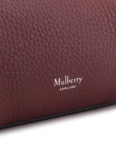 Mulberry Leather Shoulder Bag With Logo