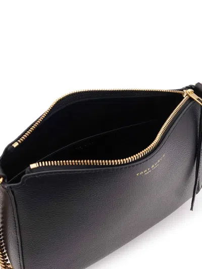 Tory Burch Leather Shoulder Bag Chain Strap In Black