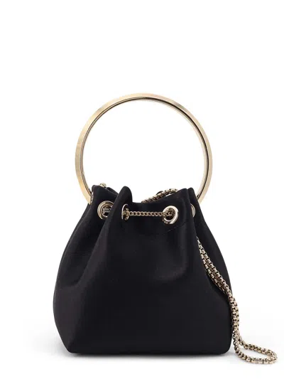 Jimmy Choo Bonbon Handbag With Drawstring Closure And Circular Metal Handle