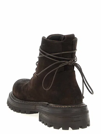 Marsèll Chunky Sole Combat Boots With Suede Finish