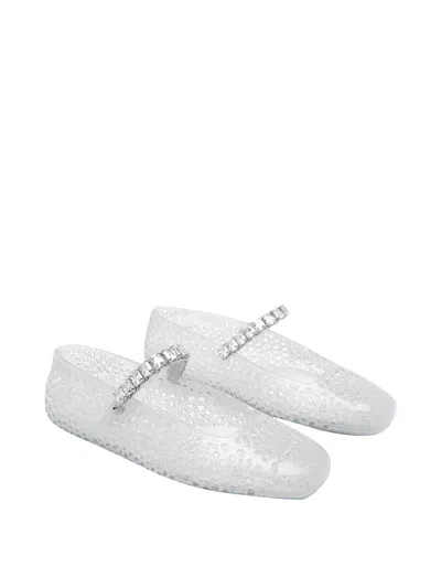 Jimmy Choo The Jelly Crystal-embellished Ballet Flats