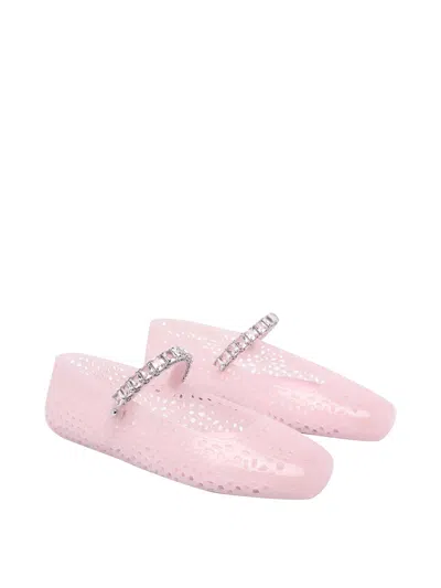 Jimmy Choo Mary Jane Jelly Ballet Flats In Pink