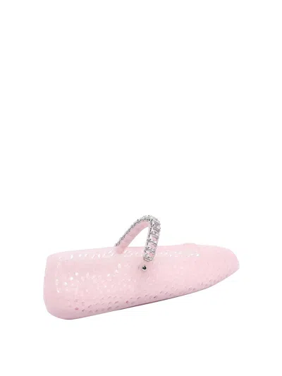 Jimmy Choo Mary Jane Jelly Ballet Flats In Pink