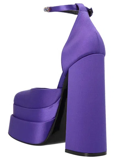 Versace Medusa Aevitas Platform Satin Pumps