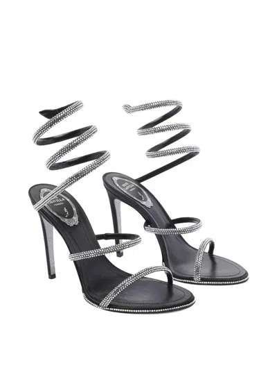 René Caovilla Round Toe High Heel Sandals