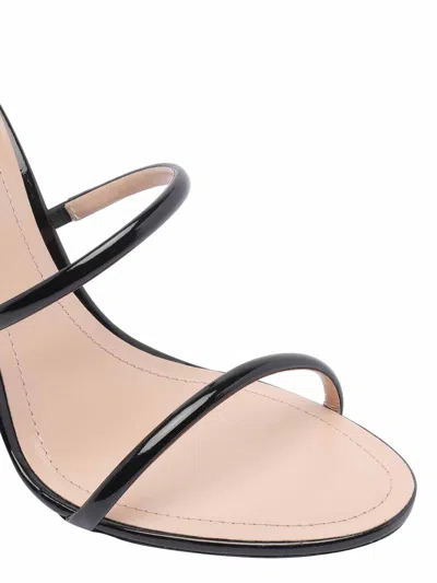 René Caovilla Cleo Spiral-wrap Patent-leather Sandals In Black