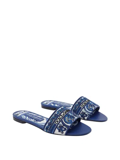 Dolce & Gabbana Embroidered Logo Slides