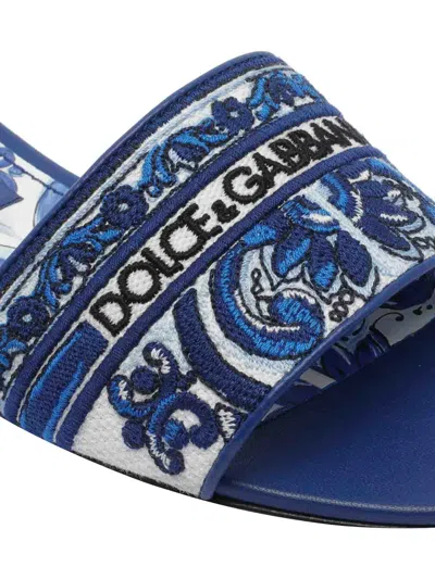 Dolce & Gabbana Embroidered Logo Slides