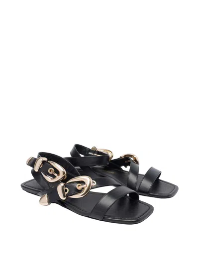 Stuart Weitzman Black Maven Sandals