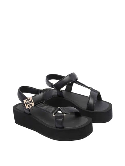 Tory Burch Black Mellow Platform Sandals