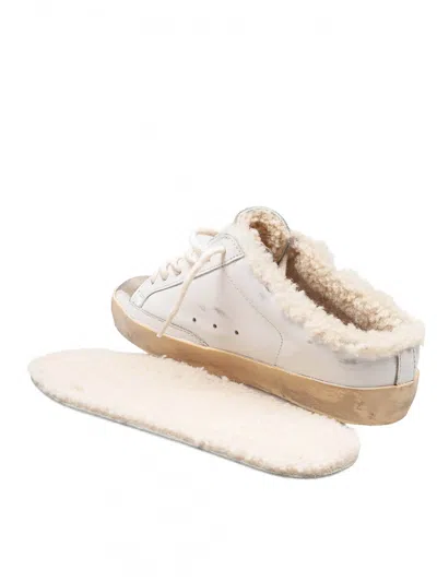 Golden Goose Super-star Sabot-style Sneakers With Glitter And Shearling Lining