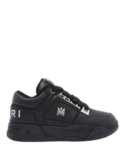Amiri Men Black Sneakers With Logo Patch On The Side And Logo Lettering On The Rear In Leather Man