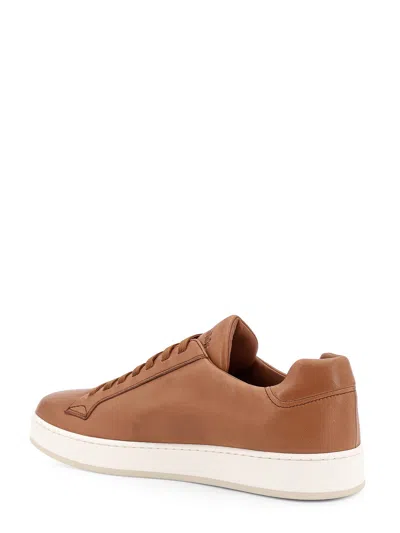 Church's Ludlow2 Leather Trainers With Engraved Logo In Brown