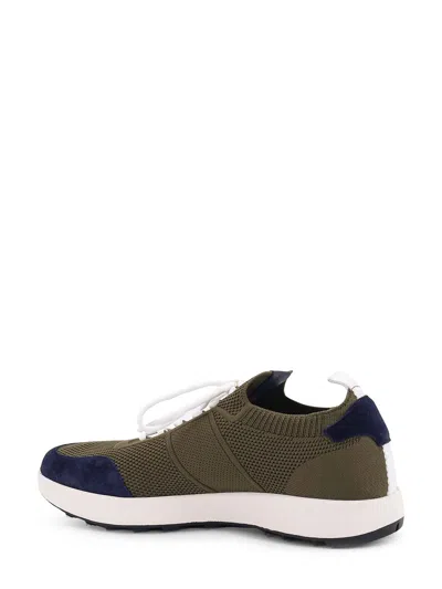 Kiton Low-top Sneakers In Mesh With Suede Profiles In Multi