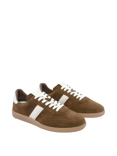 Tom Ford Suede Sneakers With Contrast Stripe And Rubber Sole