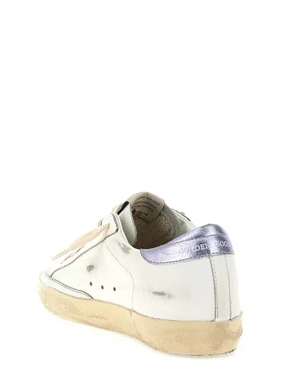 Golden Goose Super Star Leather Upper And Toe Glitter Star Laminated Heel