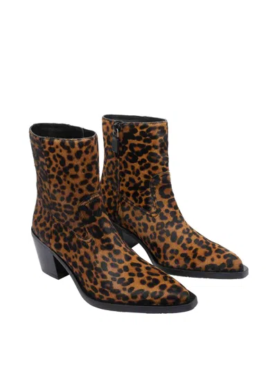 Stuart Weitzman 60mm Leopard-print Boots In Brown