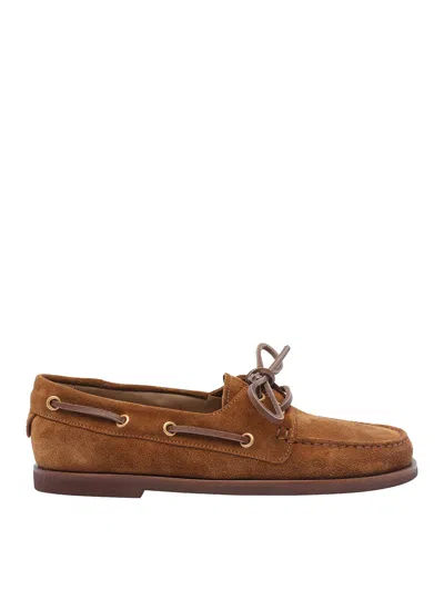 Gianvito Rossi Round-head Flat Shoes In Brown