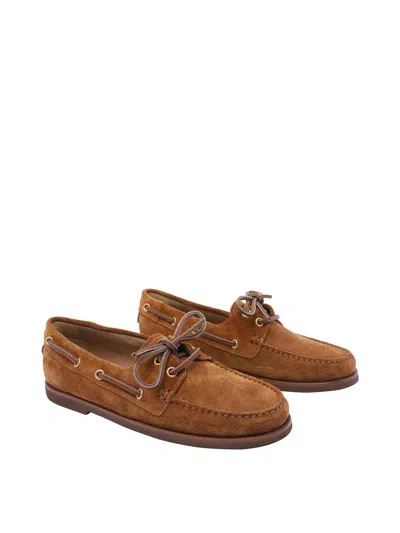 Gianvito Rossi Round-head Flat Shoes In Brown