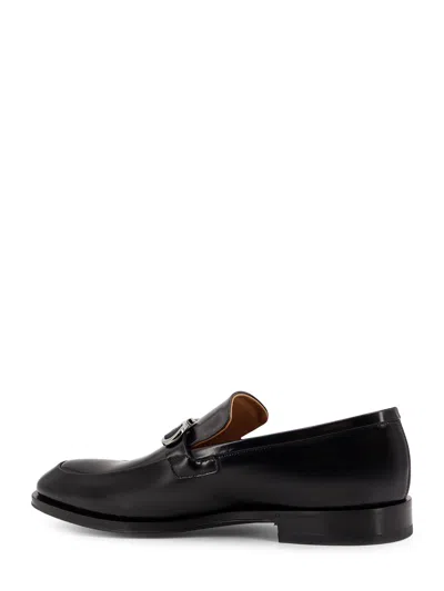 Ferragamo Leather Moccasins In Black