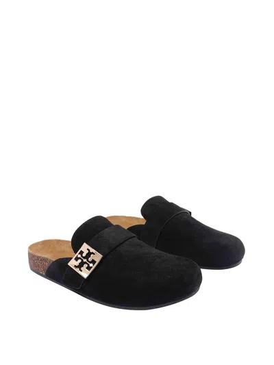 Tory Burch Mellow Suede Buckle Slide Mules
