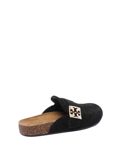 Tory Burch Mellow Suede Buckle Slide Mules