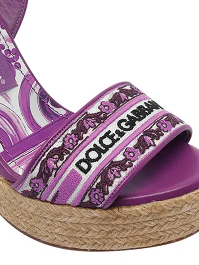 Dolce & Gabbana Maiolica Embroidery Wedges