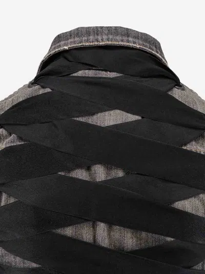 Balenciaga Jeans Jacket With Satin Laces