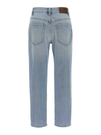 Brunello Cucinelli Logo Patch Straight Leg Jeans For Women