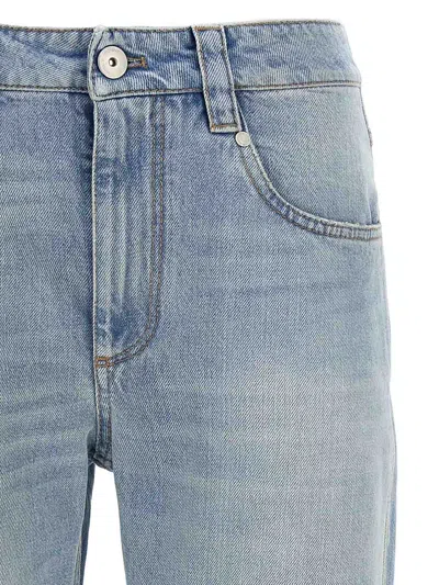 Brunello Cucinelli Logo Patch Straight Leg Jeans For Women