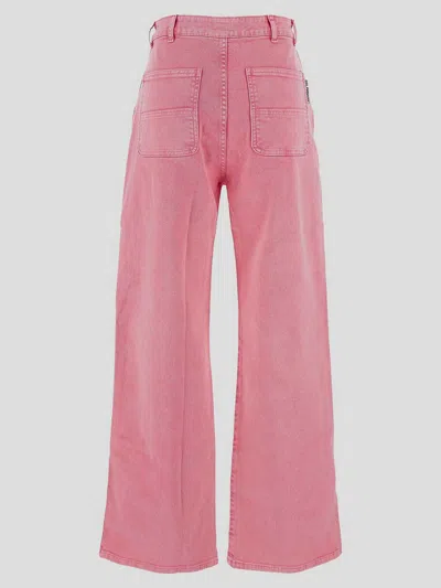 Des Phemmes Denim Pants Feature A Wide Leg Silhouette