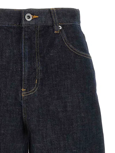 Self-portrait High-rise Barrel-leg Jeans