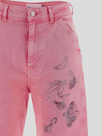 Des Phemmes Denim Pants Feature A Wide Leg Silhouette