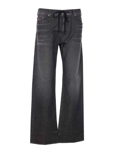 Diesel Trousers Drawstring Waist Pockets In Gray