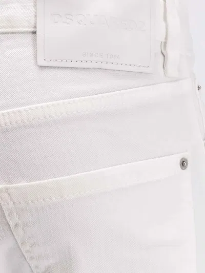 Dsquared2 Stretch Cotton Trouser With White Bull Tag