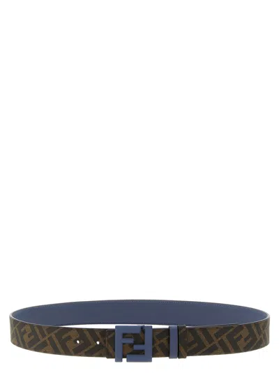 Fendi 'ff Squared' Belt Reversible In Neutral