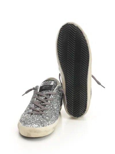 Golden Goose Super-star Classic With List Glitter Upper Toe Tongue And Heel Laminated Star Sneakers Grey