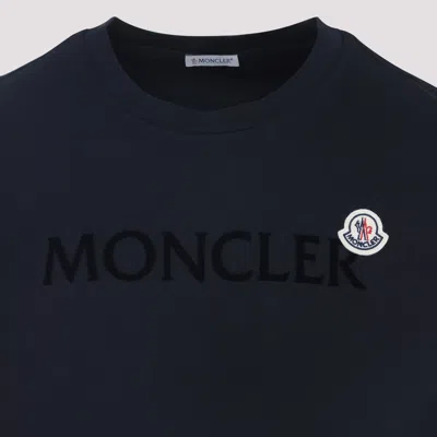 Moncler Men T-shirt With Flocked Cotton Logo