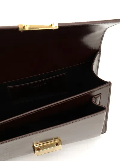 Golden Goose Venezia Leather Handbag Dark Brown Color