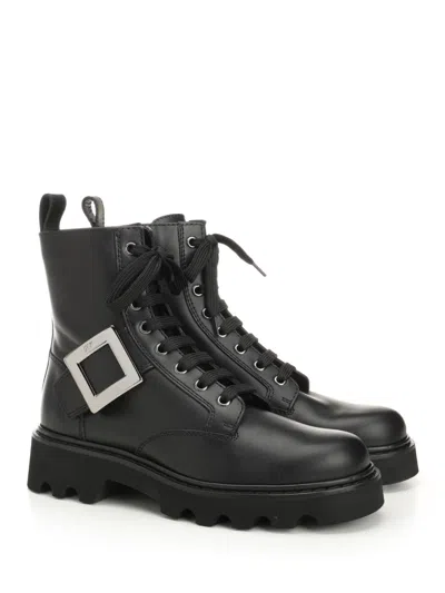 Roger Vivier Viv Rangers Lace-up Bootie 20 Boots Black