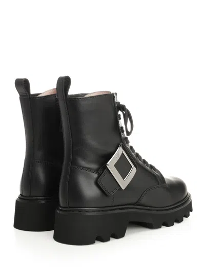 Roger Vivier Viv Rangers Lace-up Bootie 20 Boots Black