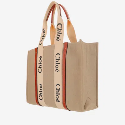 Chloé ‘woody Large' Shopper Bag In Brown