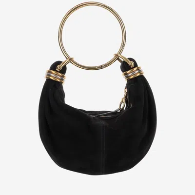 Chloé Bracelet Hobo Bag Mini Leather In Black