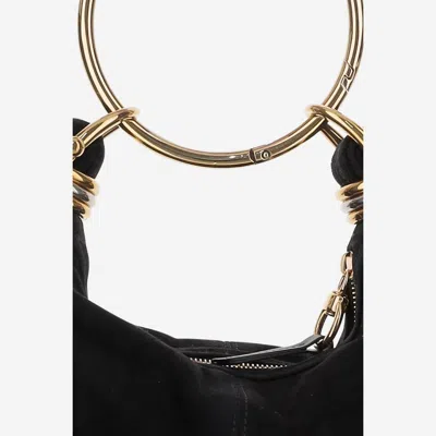 Chloé Bracelet Hobo Bag Mini Leather In Black
