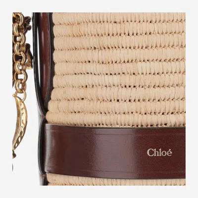 Chloé Chloè Kerala 25 Bag In Raffia And Leather