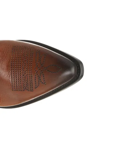 Golden Goose Wish Star Low With Embroideries Leather Upper Boots Brown
